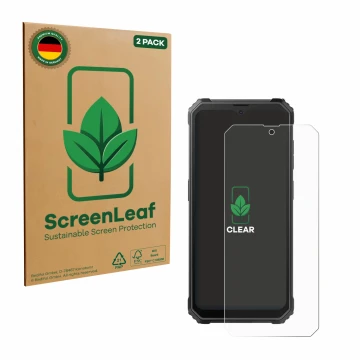 Parte frontale di una confezione del prodotto con il logo del marchio ScreenLeaf. Accanto è raffigurato il dispositivo Blackvi