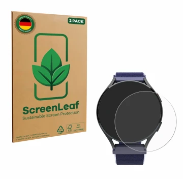 Parte frontale di una confezione del prodotto con il logo del marchio ScreenLeaf. Accanto è raffigurato il dispositivo Patronu