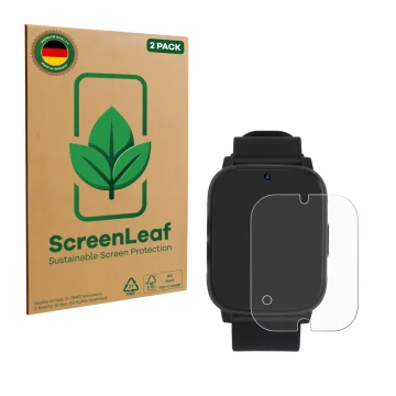 Parte frontale di una confezione del prodotto con il logo del marchio ScreenLeaf. Accanto è raffigurato il dispositivo NikuTRA