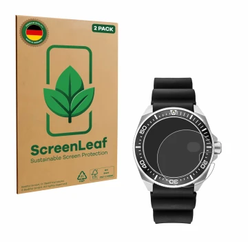Parte frontale di una confezione del prodotto con il logo del marchio ScreenLeaf. Accanto è raffigurato il dispositivo Seiko P