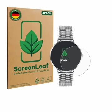Parte frontale di una confezione del prodotto con il logo del marchio ScreenLeaf. Accanto è raffigurato il dispositivo Pirewar