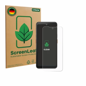 Parte frontale di una confezione del prodotto con il logo del marchio ScreenLeaf. Accanto è raffigurato il dispositivo Summi L
