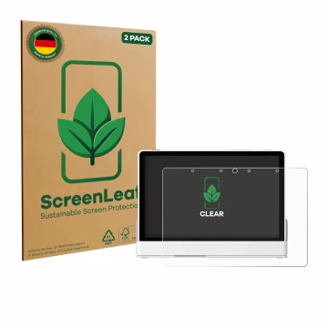 Parte frontale di una confezione del prodotto con il logo del marchio ScreenLeaf. Accanto è raffigurato il dispositivo eufy Sm