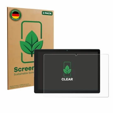 Parte frontale di una confezione del prodotto con il logo del marchio ScreenLeaf. Accanto è raffigurato il dispositivo Yicty M