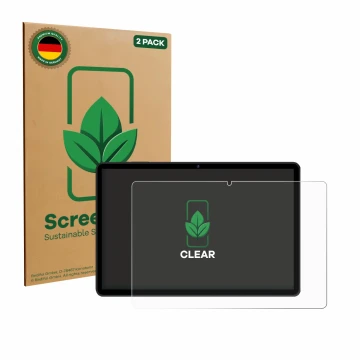 Parte frontale di una confezione del prodotto con il logo del marchio ScreenLeaf. Accanto è raffigurato il dispositivo RUSHAR 