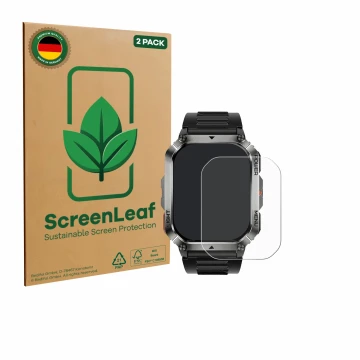 Parte frontale di una confezione del prodotto con il logo del marchio ScreenLeaf. Accanto è raffigurato il dispositivo Iowodo 