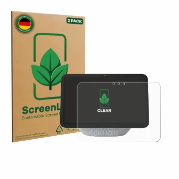 Parte frontale di una confezione del prodotto con il logo del marchio ScreenLeaf. Accanto è raffigurato il dispositivo Amazon 