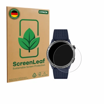 Parte frontale di una confezione del prodotto con il logo del marchio ScreenLeaf. Accanto è raffigurato il dispositivo Reflex 