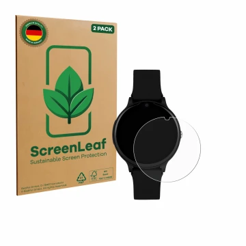 Parte frontale di una confezione del prodotto con il logo del marchio ScreenLeaf. Accanto è raffigurato il dispositivo One2Tra
