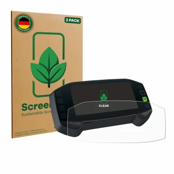 Parte frontale di una confezione del prodotto con il logo del marchio ScreenLeaf. Accanto è raffigurato il dispositivo Suzuki 
