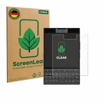 Parte frontale di una confezione del prodotto con il logo del marchio ScreenLeaf. Accanto è raffigurato il dispositivo Unihert