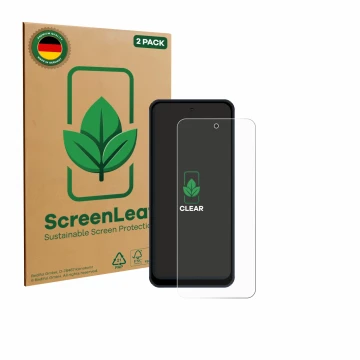 Parte frontale di una confezione del prodotto con il logo del marchio ScreenLeaf. Accanto è raffigurato il dispositivo Acer Ac