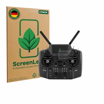 Parte frontale di una confezione del prodotto con il logo del marchio ScreenLeaf. Accanto è raffigurato il dispositivo Radioma