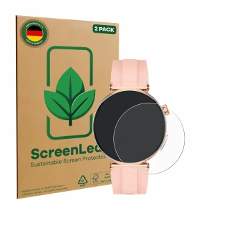 Parte frontale di una confezione del prodotto con il logo del marchio ScreenLeaf. Accanto è raffigurato il dispositivo Knauerm