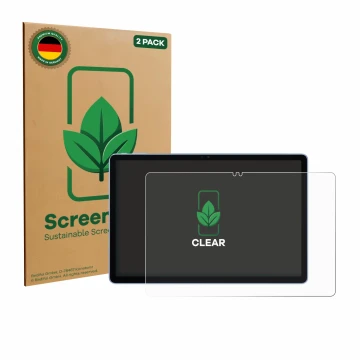 Parte frontale di una confezione del prodotto con il logo del marchio ScreenLeaf. Accanto è raffigurato il dispositivo Itel Vi