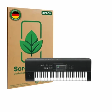 Parte frontale di una confezione del prodotto con il logo del marchio ScreenLeaf. Accanto è raffigurato il dispositivo KORG Na