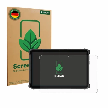Parte frontale di una confezione del prodotto con il logo del marchio ScreenLeaf. Accanto è raffigurato il dispositivo Ulefone