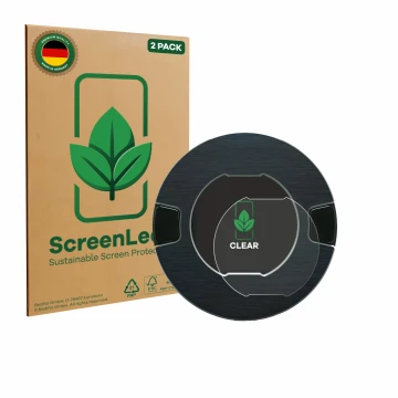 Parte frontale di una confezione del prodotto con il logo del marchio ScreenLeaf. Accanto è raffigurato il dispositivo OOONO P