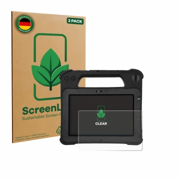 Parte frontale di una confezione del prodotto con il logo del marchio ScreenLeaf. Accanto è raffigurato il dispositivo Zebra X