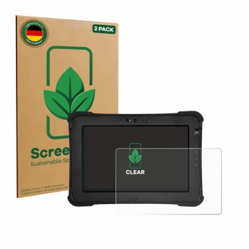 Parte frontale di una confezione del prodotto con il logo del marchio ScreenLeaf. Accanto è raffigurato il dispositivo Zebra X