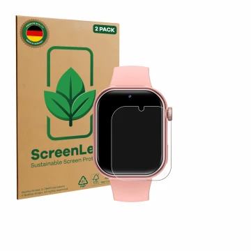 Parte frontale di una confezione del prodotto con il logo del marchio ScreenLeaf. Accanto è raffigurato il dispositivo Naixues