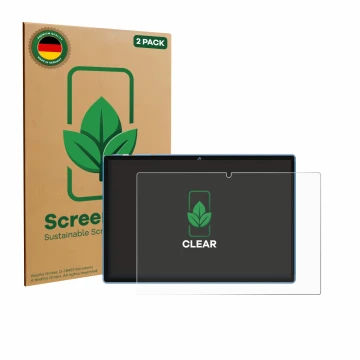 Parte frontale di una confezione del prodotto con il logo del marchio ScreenLeaf. Accanto è raffigurato il dispositivo Biegedy