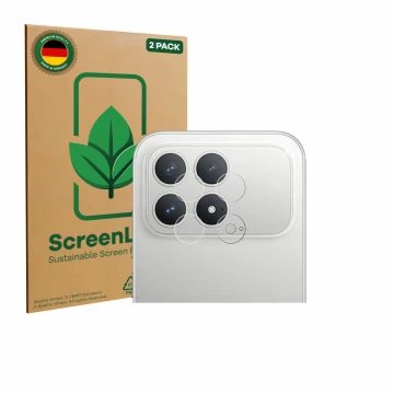 Parte frontale di una confezione del prodotto con il logo del marchio ScreenLeaf. Accanto è raffigurato il dispositivo Xiaomi 