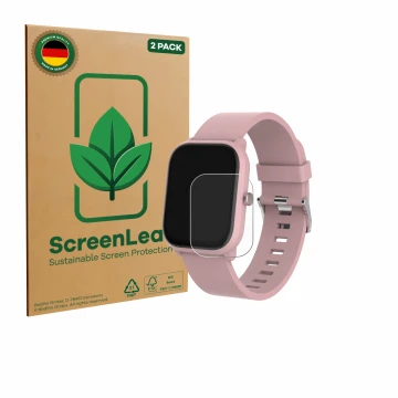 Parte frontale di una confezione del prodotto con il logo del marchio ScreenLeaf. Accanto è raffigurato il dispositivo Denver 