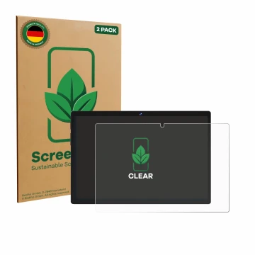 Parte frontale di una confezione del prodotto con il logo del marchio ScreenLeaf. Accanto è raffigurato il dispositivo Biegedy