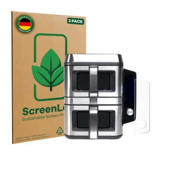 Parte frontale di una confezione del prodotto con il logo del marchio ScreenLeaf. Accanto è raffigurato il dispositivo KOENIC 