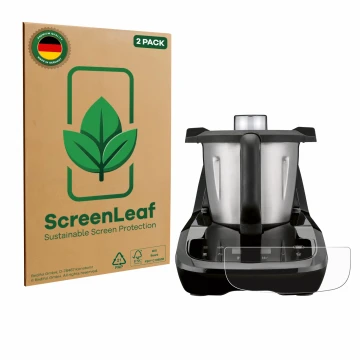 Parte frontale di una confezione del prodotto con il logo del marchio ScreenLeaf. Accanto è raffigurato il dispositivo SilverC