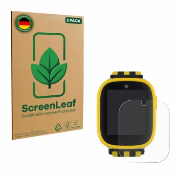 Parte frontale di una confezione del prodotto con il logo del marchio ScreenLeaf. Accanto è raffigurato il dispositivo Xplora 