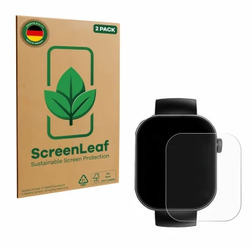 Parte frontale di una confezione del prodotto con il logo del marchio ScreenLeaf. Accanto è raffigurato il dispositivo Cillso 