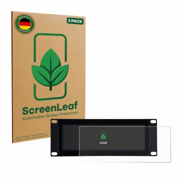 Parte frontale di una confezione del prodotto con il logo del marchio ScreenLeaf. Accanto è raffigurato il dispositivo GeeekPi