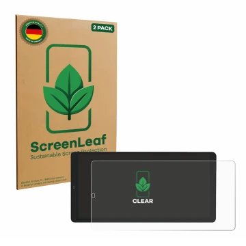 Parte frontale di una confezione del prodotto con il logo del marchio ScreenLeaf. Accanto è raffigurato il dispositivo Shelly 