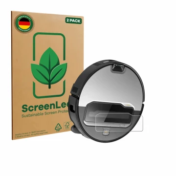 Parte frontale di una confezione del prodotto con il logo del marchio ScreenLeaf. Accanto è raffigurato il dispositivo Roboroc