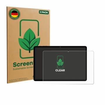Parte frontale di una confezione del prodotto con il logo del marchio ScreenLeaf. Accanto è raffigurato il dispositivo UJJ U7 