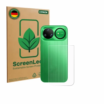 Parte frontale di una confezione del prodotto con il logo del marchio ScreenLeaf. Accanto è raffigurato il dispositivo Huawei 