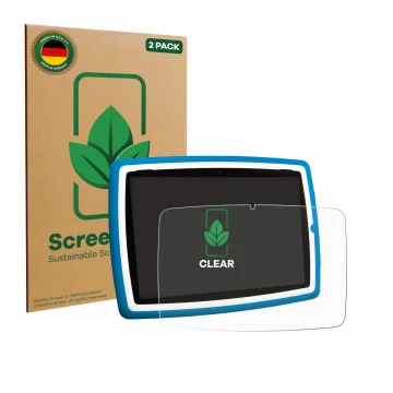 Parte frontale di una confezione del prodotto con il logo del marchio ScreenLeaf. Accanto è raffigurato il dispositivo Liscian