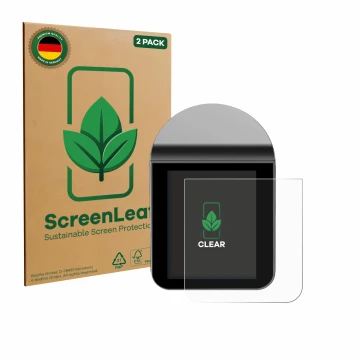 Parte frontale di una confezione del prodotto con il logo del marchio ScreenLeaf. Accanto è raffigurato il dispositivo Kitchen