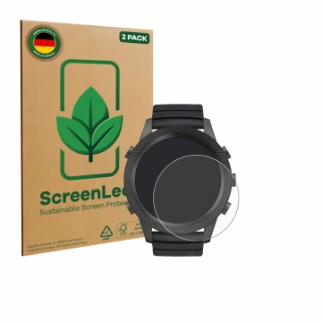 Parte frontale di una confezione del prodotto con il logo del marchio ScreenLeaf. Accanto è raffigurato il dispositivo North E