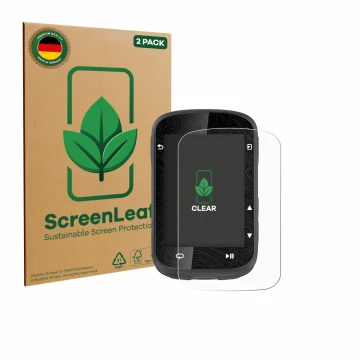 Parte frontale di una confezione del prodotto con il logo del marchio ScreenLeaf. Accanto è raffigurato il dispositivo CooSpo 