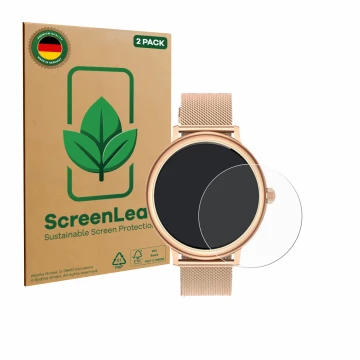 Parte frontale di una confezione del prodotto con il logo del marchio ScreenLeaf. Accanto è raffigurato il dispositivo Ruxingx