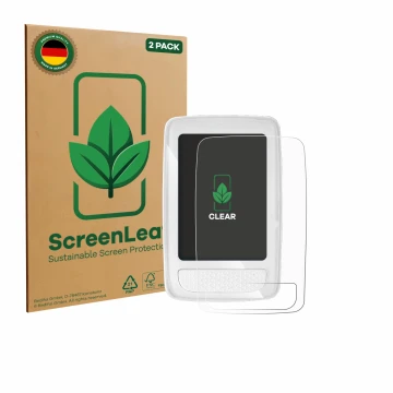 Parte frontale di una confezione del prodotto con il logo del marchio ScreenLeaf. Accanto è raffigurato il dispositivo Giant A