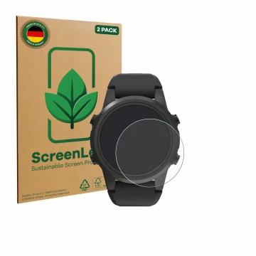 Parte frontale di una confezione del prodotto con il logo del marchio ScreenLeaf. Accanto è raffigurato il dispositivo Shearwa