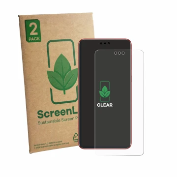 Parte frontale di una confezione del prodotto con il logo del marchio ScreenLeaf. Accanto è raffigurato il dispositivo Huawei 