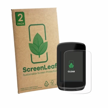Parte frontale di una confezione del prodotto con il logo del marchio ScreenLeaf. Accanto è raffigurato il dispositivo Magene 