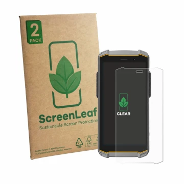 Parte frontale di una confezione del prodotto con il logo del marchio ScreenLeaf. Accanto è raffigurato il dispositivo i.safe 