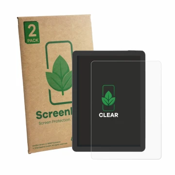 Parte frontale di una confezione del prodotto con il logo del marchio ScreenLeaf. Accanto è raffigurato il dispositivo Bigme B
