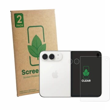 Parte frontale di una confezione del prodotto con il logo del marchio ScreenLeaf. Accanto è raffigurato il dispositivo Apple i